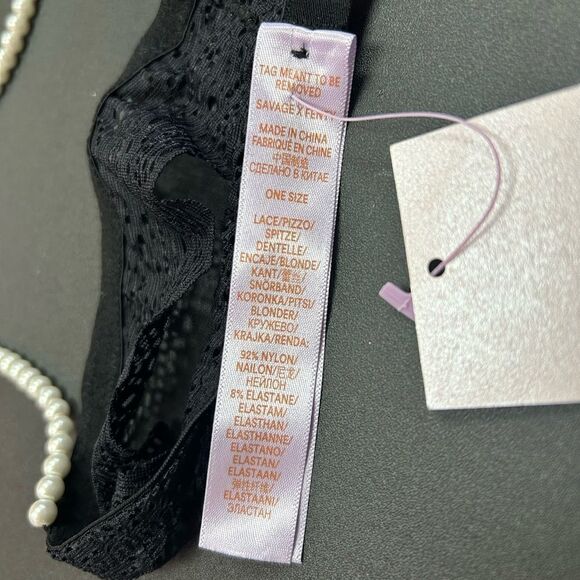 String of Pearls Cupless Bralette OS - Picture 4 of 7